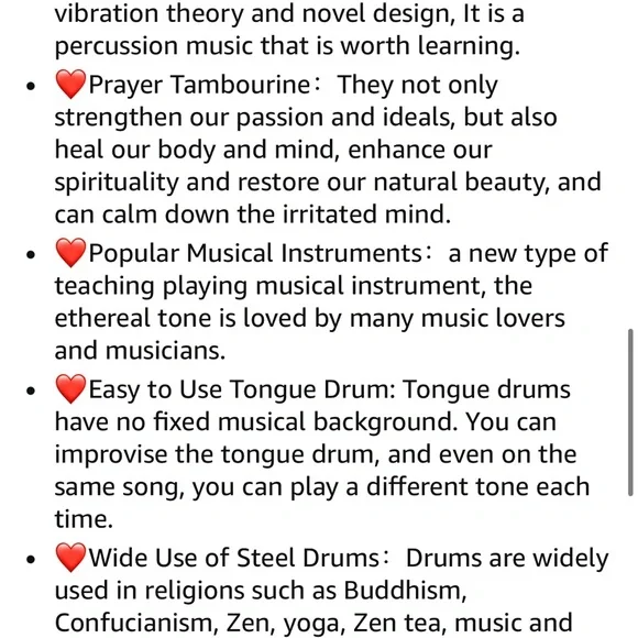 Gold Steel Tongue Drum with Mallets - Picture 6 of 7